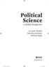 Political Science. A Global Perspective. Leonardo Morlino Dirk Berg-Schlosser Bertrand Badie