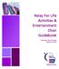 Relay For Life Activities & Entertainment Chair Guidebook