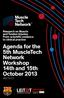 Agenda for the 5th MuscleTech Network Workshop 14th and 15th October 2013 #MTN13