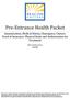 Pre-Entrance Health Packet