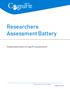 Validity description of CogniFit assessments. Researchers Assessment Battery