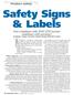 Safety Signs & Labels