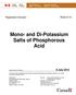 Mono- and Di-Potassium Salts of Phosphorous Acid