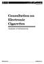 Consultation on Electronic Cigarettes. Analysis of submissions