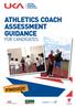 ATHLETICS COACH ASSESSMENT GUIDANCE FOR CANDIDATES