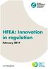 HFEA: Innovation in regulation