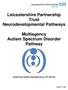 Leicestershire Partnership Trust Neurodevelopmental Pathways. Multiagency Autism Spectrum Disorder Pathway