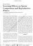 Learning Effects on Sperm Competition and Reproductive Fitness R. Nicolle Matthews, Michael Domjan, Mary Ramsey, and David Crews