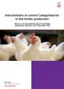 Interventions to control Campylobacter in the broiler production