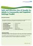 Safe and Effective Use of Insulin for Adults in Community and Inpatient Settings Toolkit