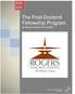 The Post-Doctoral Fellowship Program at Rogers Memorial Hospital