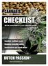 CANNABIS CHECKLIST. All the essentials to grow cannabis easily