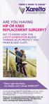 ARE YOU HAVING HIP OR KNEE REPLACEMENT SURGERY?