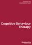 Postgraduate study MSc in Rational-Emotive and Cognitive Behaviour Therapy. Cognitive Behaviour Therapy