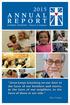 ANNUAL REPORT 2015 ANNUAL REPORT. CATHOLIC CHARITIES Diocese of Arlington
