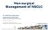 Non-surgical Management of NSCLC