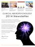 CLINICAL NEUROPSYCHOLOGY 2014 Newsletter