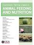 ANIMAL FEEDING AND NUTRITION