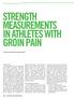 STRENGTH MEASUREMENTS IN ATHLETES WITH GROIN PAIN