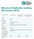 Minutes of Authority meeting 20 January 2016