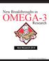 New Breakthroughs in OMEGA-3. Research. New Research From Nutrition Outlook Magazine