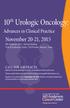 10 th Urologic Oncology: