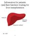 Information for patients (and their families) waiting for liver transplantation