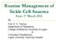Routine Management of Sickle Cell Anaema