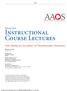 Selected Instructional Course Lectures The American Academy of Orthopaedic Surgeons