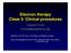 Electron therapy Class 3: Clinical procedures