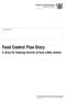 Food Control Plan Diary A diary for keeping records of food safety checks