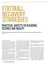 FOOTBALL RECOVERY STRATEGIES PRACTICAL ASPECTS OF BLENDING SCIENCE AND REALITY