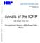 Annals of the ICRP. Occupational Intakes of Radionuclides Part 1 ICRP PUBLICATION XXX DRAFT REPORT FOR CONSULTATION