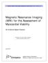 Magnetic Resonance Imaging (MRI) for the Assessment of Myocardial Viability
