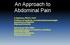An Approach to Abdominal Pain