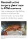 Reconstructive surgery gives hope to FGM survivors