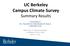 UC Berkeley Campus Climate Survey Summary Results