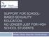 SUPPORT FOR SCHOOL- BASED SEXUALITY EDUCATION: NO LONGER JUST FOR HIGH SCHOOL STUDENTS. Michele J Moore, Elissa Barr, Tammie Johnson