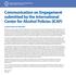 Communication on Engagement submitted by the International Center for Alcohol Policies (ICAP)