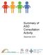 Summary of ASD Consultation Activity