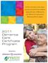 2011 Dementia Care Certificate Program
