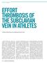 EFFORT THROMBOSIS OF THE SUBCLAVIAN VEIN IN ATHLETES