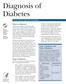 Diagnosis of Diabetes National Diabetes Information Clearinghouse