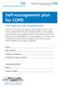 Self-management plan for COPD