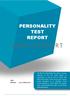 SAMPLE REPORT PERSONALITY TEST REPORT