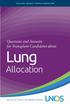 Who are UNOS and the OPTN? What is the lung allocation system?