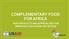 COMPLEMENTARY FOOD FOR AFRICA NEW PRODUCTS AND APPROACHES FOR IMPROVED CHILDHOOD NUTRITION
