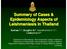 Summary of Cases & Epidemiology Aspects of Leishmaniasis in Thailand