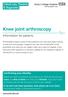 Knee joint arthroscopy