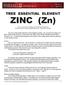 TREE ESSENTIAL ELEMENT. ZINC (Zn)